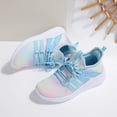 thumbnail image 3 of GYMEPIC Girls Gradient Fashion Sneakers Breathable Lightweight Lace-up Running Walking Shoes for Toddler, 3 of 7