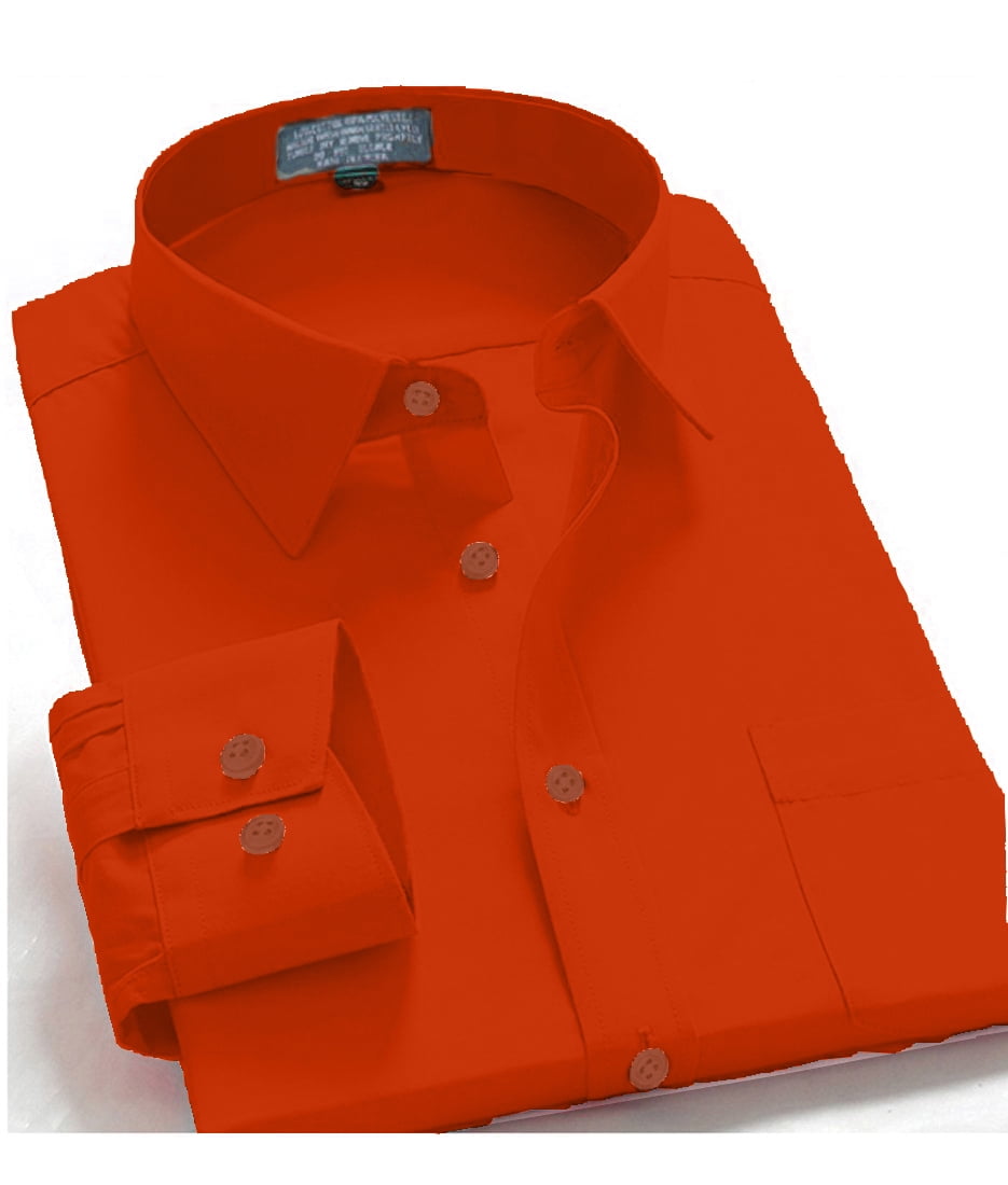 mens orange dress shirt