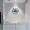 thumbnail image 3 of 9.5in Acrylic Wall Clock with Glass-like Finish Round Clock for Home Decoration Smiling Pumpkin Face, 3 of 9