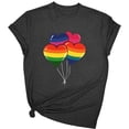 thumbnail image 2 of Busydd Womens Pride Shirt Love Heart Rainbow Flag Graphic Tees for Women Summer Casual Fashion Short Sleeve Round Neck Cotton T Shirts for Women L, 2 of 3