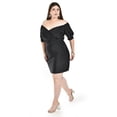thumbnail image 2 of Vestido escote cruzado Roman Fashion /Tallas Extras, 4267 (Negro) negro 36, 2 of 6