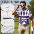 thumbnail image 5 of Aplkyhs American Flag Eagle Matching Couple Sport Shirts Quarter Zip Matching Golf Shirts for Couple Mens Shirts Casual Soft and Comfortable Moisture Wicking for Outdoor, 5 of 6