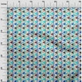 thumbnail image 3 of oneOone Cotton Flex Aqua Blue Fabric Geometric Sewing Fabric By The Yard Printed Diy Clothing Sewing Supplies 40 Inch Wide, 3 of 4
