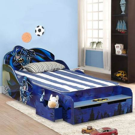 O Kids Inc Batman Kid S Twin Platform Bed With Storage Departments