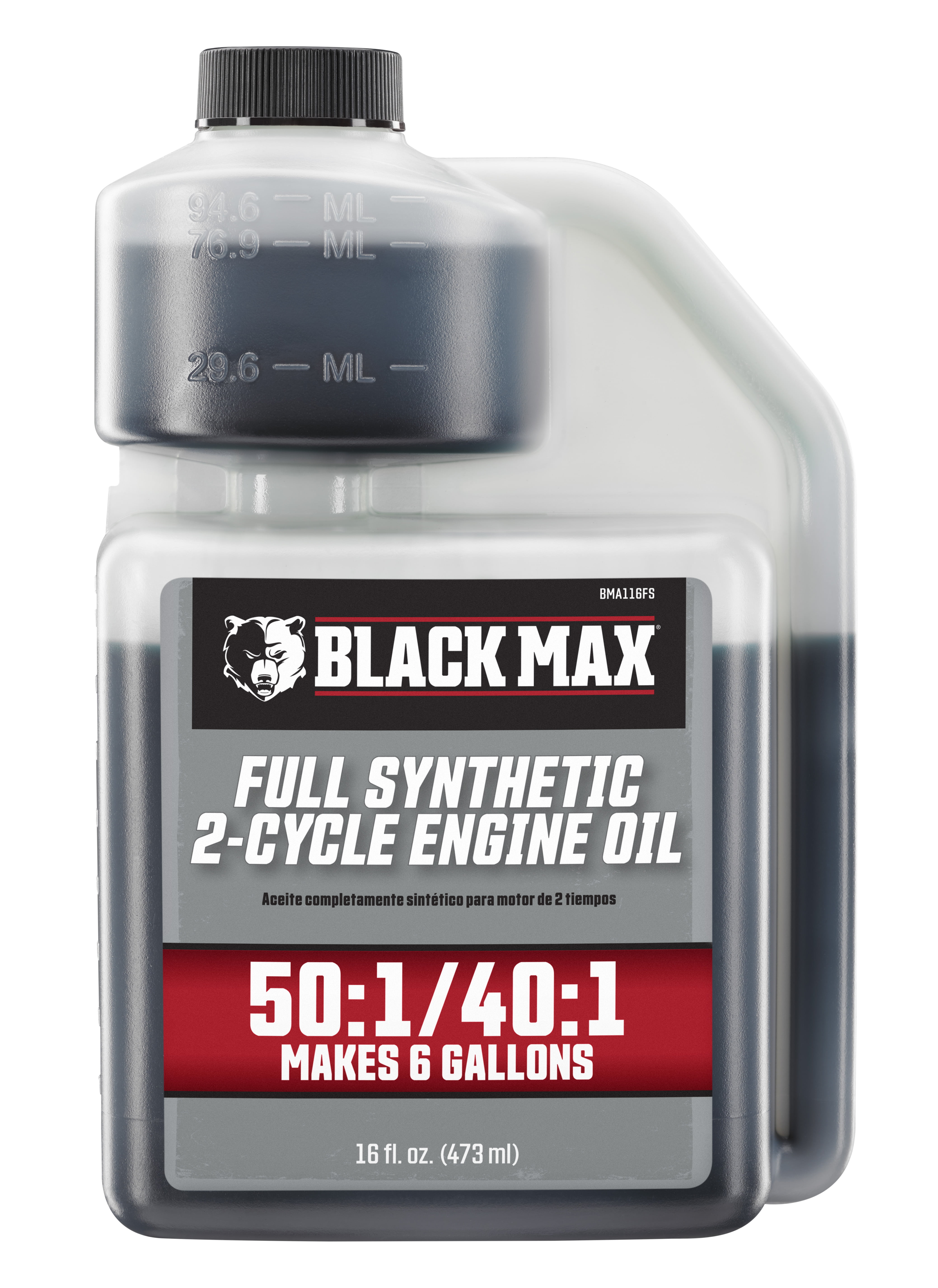 Black Max 16oz Full Synthetic 2-Cycle Oil - Walmart.com