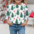 thumbnail image 2 of Kids Christmas Cartoon Fun Gift Casual Sweatshirt Xmas Novelty Christmas Light Casual Pullover Fall Sweatshirt Winter Fashion (Color:Green,Size:11-12 Years), 2 of 4