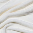 thumbnail image 5 of Ivory Cream Off-White, 50x60 inch Velvety Soft Classic Solid Plush Fleece Throw Blanket, 5 of 6