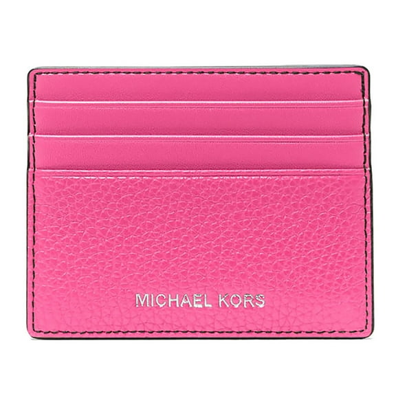 Michael Kors Cooper Pebbled Leather Tall Card Case (Dragonfruit)