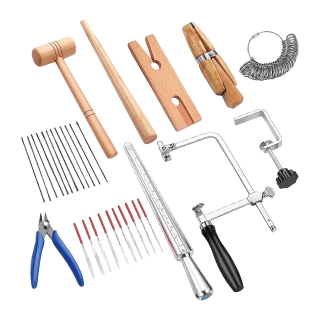 Juego de herramientas de medición de calibres de anillos con mandril de anillos, juego de medidores de anillos y calibre de anillos para anillos suelt