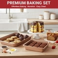 thumbnail image 5 of EXERAUO Bakeware Set 5-Piece, Non-Stick Baking Pans Set,Stackable Baking set with Muffin Pan,Round/Square Cake Pan, Loaf Pan,Deep Baking Pan, 5 of 11