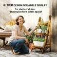 thumbnail image 4 of Outsunny Outdoor Plant Stand, Foldable Flower Stand, 16" x 15" x 37", 4 of 10