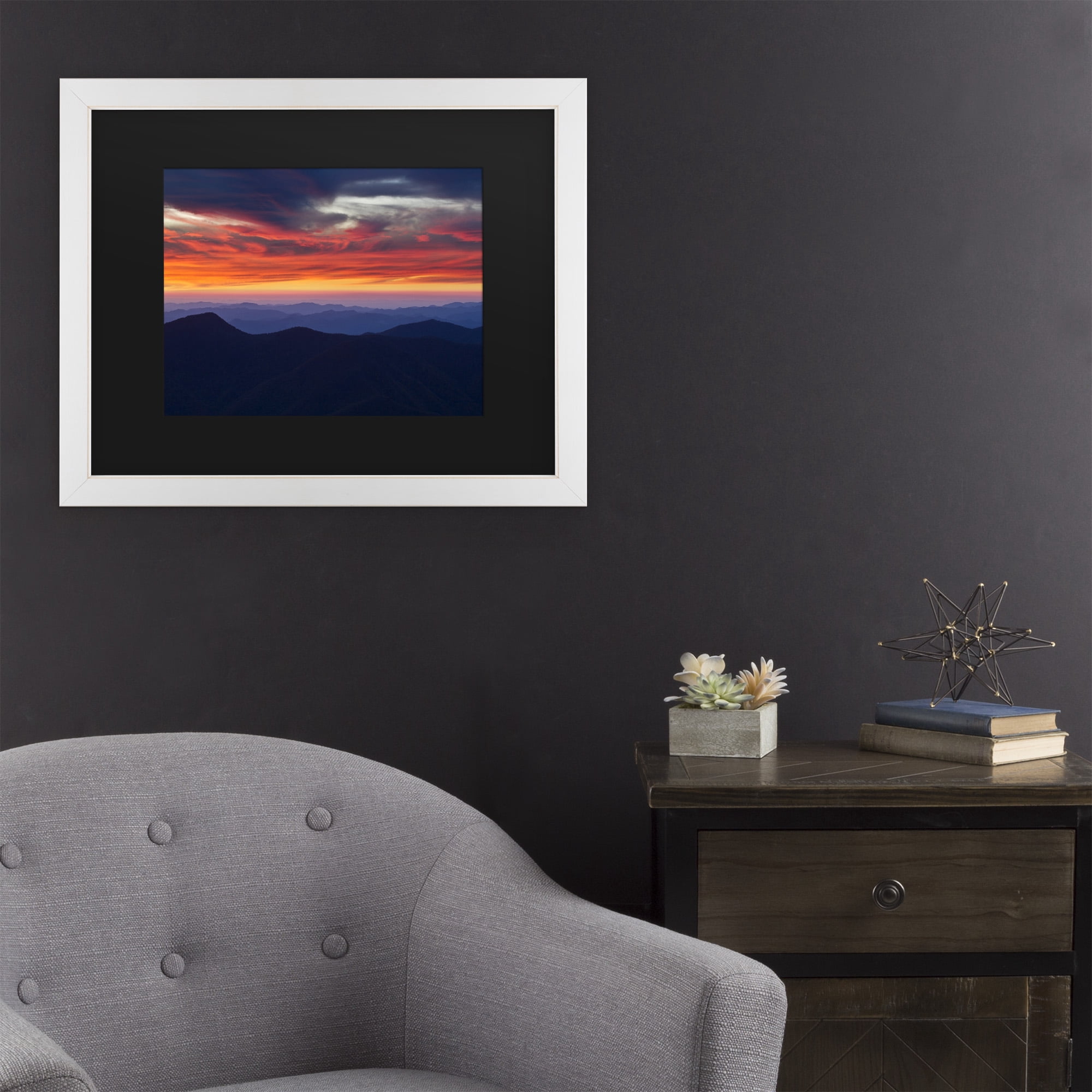 Trademark Fine Art 'Mount Mitchell Sunset' Canvas Art by Pierre Leclerc