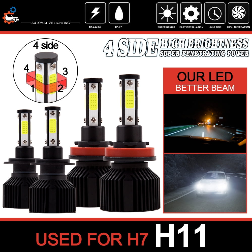 H1 3000W 450000LM LED Headlight Kit Bulbs 6000K Super Bright Fog Bulbs Lights 