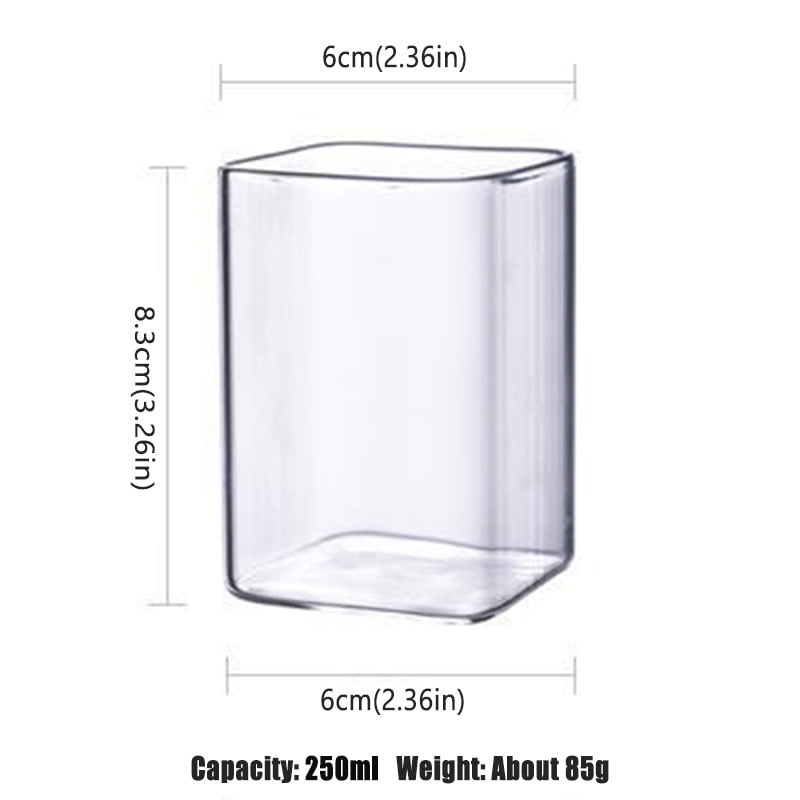 Heat-resistant Square Glass Cup – Have a Trendy Day