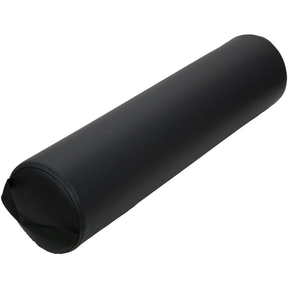 ForPro Professional Collection Full Round Bolster, Black, Oil and Stain-Resistant for Massage & Yoga, 6” R x 26” L