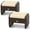 Beige, variant on Costway 2 Pieces Outdoor Patio PE Wicker Ottomans with Removable Cushions Footstools Beige