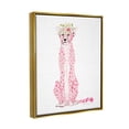 thumbnail image 3 of Stupell Pink Leopard Floral Garland Animals & Insects Painting Gold Floater Framed Art Print Wall Art, 3 of 9