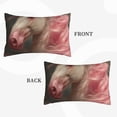 thumbnail image 2 of Lsque Haired White Horse Pattern Pillow Case – Soft & Cozy Throw Pillow Cover, Hypoallergenic Cushion Case for Sleeping Women with Envelope Closure-20"x30", 2 of 6
