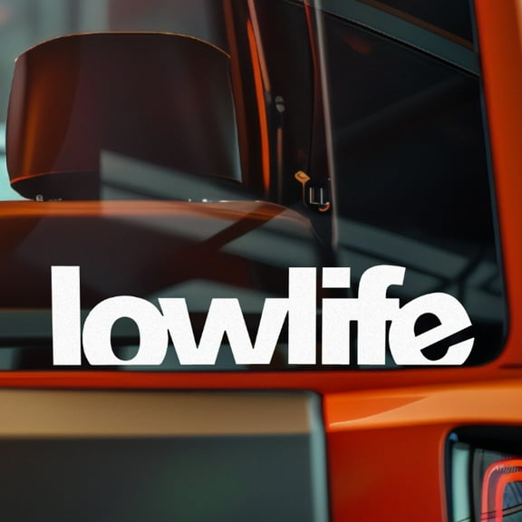 Low life Low rider Vinyl Decal Sticker Bumper Window Laptop 8x2" White