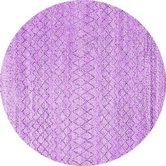 Ahgly Company Indoor Round Solid Purple Modern Area Rugs, 5' Round