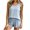 Blue, variant on Tqcoqu Women's Floral Modal 2 Piece Pajama Set, Round Neck Sleeveless Tank Top & Elastic Waist Lettuce Trim Shorts, Soft Summer Loungewear Sleepwear Outfit Set for Women,Green Women's L-XXL