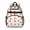 Strawberry and Dot White Pattern, variant on Strawberry and Dot Pink Pattern Cute School Backpack Bag for School with Padded Back and Adjustable Shoulder Straps 15.25"x11.5"x5.25"