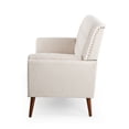 thumbnail image 5 of Noble House Aaron Mid-Century Fabric Settee with Nailhead Trim, Beige, 5 of 10