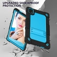 thumbnail image 3 of Kebiory Case for T-Mobile Revvl Tab 5G 2023 Released Tablet,Shockproof Kids Friendly Rugged Hybrid Case Cover (with Kickstand) for T-Mobile Revvl Tab 5G 2023 Released 10.36 Inch (Black+Blue), 3 of 6