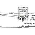 thumbnail image 2 of 4-7/16" Casement Window Dual Arm Operator Compatible with Marvin and Entrygard OEM Part #20810, 15 Series Dual Arm Window Crank TH 23076 Replacement, Left Hand, 2 of 3