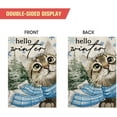 thumbnail image 7 of Newhomestyle Hello Winter Cat Snow Garden Flag, Seasonal Holiday Farmhouse Yard Outdoor Decoration12x18 Inch, 7 of 7