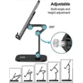 thumbnail image 5 of Cell Phone Stand, Adjustable Height and Angle iPhone Stand for Desk, Foldable Cell Phone Holder Compatible with 4-12.9 Inches, 5 of 5