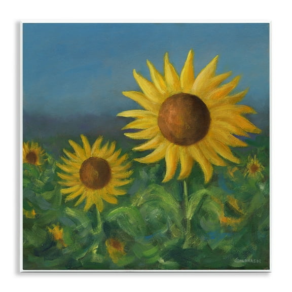 Stupell Industries Blooming Sunflower Meadow Botanical & Floral Painting Unframed Art Print Wall Art, 12 x 12