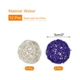 thumbnail image 2 of Set of 12 Pcs Wicker Rattan Balls 2 Inch Rattan Decorative Balls for Vase Fillers Home Decor Deep Purple,White, 2 of 5