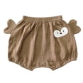 thumbnail image 4 of Twczz Baby Boys Harem Shorts- Baggy Soft Cotton Elastic Waist Cute Play Shorts Brown Size 6-9 Months, 4 of 4