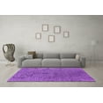 thumbnail image 3 of Ahgly Company Indoor Square Oriental Purple Industrial Area Rugs, 5' Square, 3 of 4
