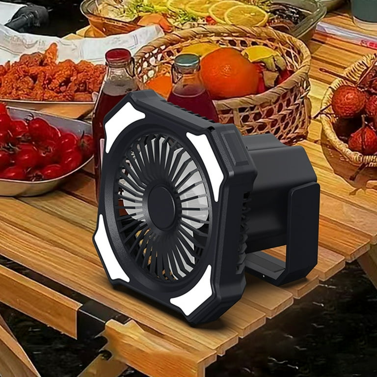 XISAOK Battery Desk Fan with Built in Li battery Camping Fan Strong Wind Quiet Operation 3 Speed Table Fan with Remote Control Walmart