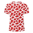 thumbnail image 5 of UVEASISHA Canadian Flag Graphic Tees for Men Distressed Maple Leaf Print Short Sleeve T-Shirts Big and Tall Slim Fit Gym Workout Shirts Red XXL, 5 of 9