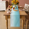 thumbnail image 4 of Table Runners 36 Inches Long Dress Scarves, Teal Blue Summer Farmhouse Kitchen/Dining Table Decor Table Runner, Short Coffee Tablerunners, Farmhouse Beach Blue Wooden 13x36 Inch, 4 of 9