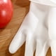 thumbnail image 4 of pares de guantes de limpieza para el hogar, impermeables, de plástico y acero, protectores, antideslizantes, para limpieza (talla S, blanco), 4 of 5