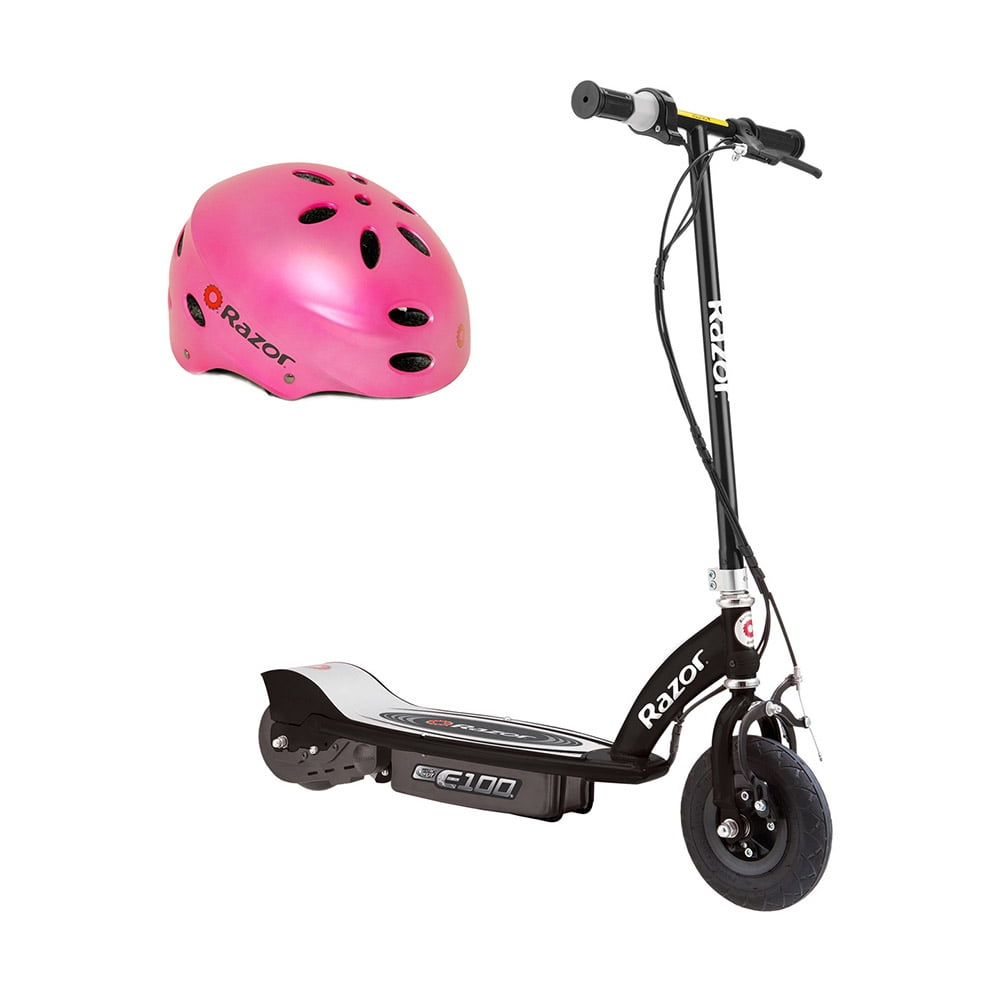 Razor E100 Electric Rechargeable Kids Ride On Scooter & Razor V17 Youth