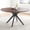 Black + Dark Walnut, variant on Resenkos 47.2" Solid Wood Round Dining Table for 4-6 People with Intersecting Pedestal Base, Dark Walnut Finish