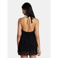 thumbnail image 3 of Madden NYC Women's Lace Up Halter Top, Sizes XXS-XXL, 3 of 5