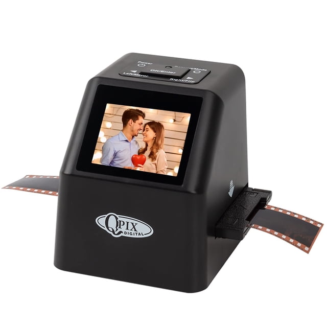 Escáner digital de películas y diapositivas: convierte diapositivas y negativos de películas de 35 mm 110 135 126 KPK Super 8 y 8 mm en imágenes JPEG de alta resolución de 22 MP, memoria incorporada d