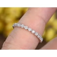 thumbnail image 3 of 0.25 Carat Solid 10k White Gold Wedding Band with Moissanite Diamonds Anniversary Ring, 3 of 9