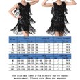 thumbnail image 2 of Vestido De Tirantes Vestido ceñido al cuerpo con borlas, ajustado, para mujer, sin mangas, para club nocturno (negro L) Ygjytge para Mujer Negro T L, 2 of 6