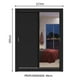 thumbnail image 3 of Ropero Closet Madesa Dallas 2 Puertas Corredizas con Espejo 2 Cajones Negro, 3 of 5