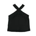 thumbnail image 2 of Project Social T Womens Twisted Halter Top Shirt, Black, X-Large, 2 of 2
