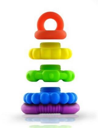 Baby Teething Educational Toys jojofuny 24pcs Baby Teether Rings Links Toys Colorful Round Connecting Ring for Infant Newborn Rattle Strollers Car Seat Travel 