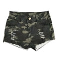 thumbnail image 4 of HOWPAY Womens Jean Shorts Baggy Camo Print Stretchy High Waisted Ripped Denim Bottoms With Pockets Summer Casual Loose Fit Lounge Shorts Camouflage L, 4 of 7