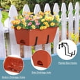 thumbnail image 2 of Window Boxes Planters 17’’ Railing Planter Box with Adjustable Brackets, 4 Pack Hanging Deck Railing Planters Rectangular Flower Pots for Outdoor Patio Balcony Fence, 2 of 13